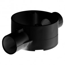 2-Way Through Box PVC 20mm Black 2-Way Through Box PVC 20mm Black