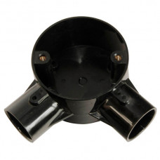 2-Way Angle Box PVC 20mm Black 2-Way Angle Box PVC 20mm Black