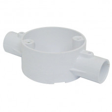 2-Way Through Box PVC 20mm White 2-Way Through Box PVC 20mm White