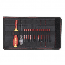 Wiha 16 Piece slimVario® SoftFinish VDE Interchangeable Screwdriver & Bit Set Wiha 16 Piece slimVario® SoftFinish VDE Interchangeable Screwdriver & Bit Set