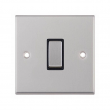 Selectric 7M-Pro Satin Chrome 1 Gang 10A Intermediate Switch with Black Insert