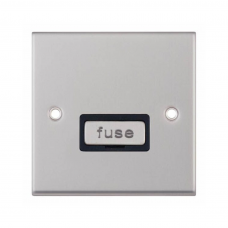 Selectric 7M-Pro Satin Chrome 13A Fused Connection Unit with Black Insert