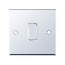 Selectric 7M-Pro Polished Chrome 1 Gang 10A Intermediate Switch with White Insert