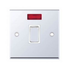 Selectric 7M-Pro Polished Chrome 1 Gang 20A DP Switch with Neon and White Insert