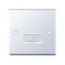 Selectric 7M-Pro Polished Chrome 13A Fused Connection Unit with White Insert