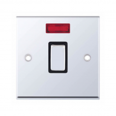 Selectric 7M-Pro Polished Chrome 1 Gang 20A DP Switch with Neon and Black Insert