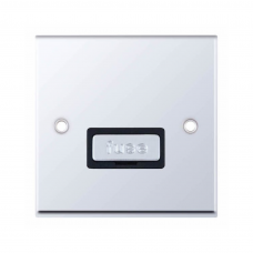 Selectric 7M-Pro Polished Chrome 13A Fused Connection Unit with Black Insert