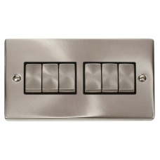 CLICK VPSC416BK PLATESWITCH 6G 2W 10A SC CLICK VPSC416BK PLATESWITCH 6G 2W 10A SC