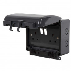 Scolmore 13A 2 Gang Weatherproof Switched Socket IP66 Scolmore 13A 2 Gang Weatherproof Switched Socket IP66