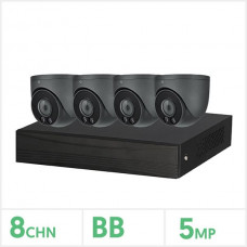 QVIS Eagle 8 Channel DVR with 4 Fixed Lens Turrets Kit (Grey) Full Colour with Audio QVIS Eagle 8 Channel DVR with 4 Fixed Lens Turrets Kit (Grey) Full Colour with Audio
