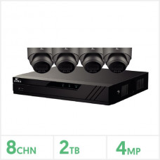QVIS Oyn-x Eagle IP CCTV Kit - 8 Channel 2TB NVR with 4 x 4MP Full-Colour Turret (Grey) QVIS Oyn-x Eagle IP CCTV Kit - 8 Channel 2TB NVR with 4 x 4MP Full-Colour Turret (Grey)
