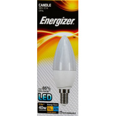 Energizer LED Candle 470LM 5.9W Opal E14 (SES) Warm White Bulb Energizer LED Candle 470LM 5.9W Opal E14 (SES) Warm White Bulb