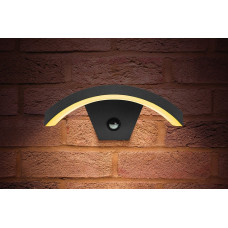 Integral LED Outdoor PIR Curved Wall Light 7.5W: Dark Grey - Warm White Integral LED Outdoor PIR Curved Wall Light 7.5W: Dark Grey - Warm White