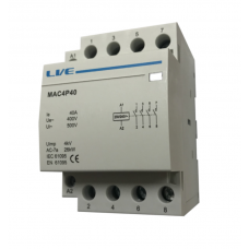 Live Electrical 4 Pole 40A AC Contactor 